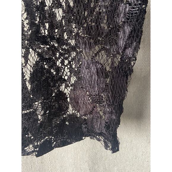 Vintage Jay Jacob’s Black Lace Ruched Dress Women Sz 9 Rocker Witchy Whimsigoth - Picture 13 of 13